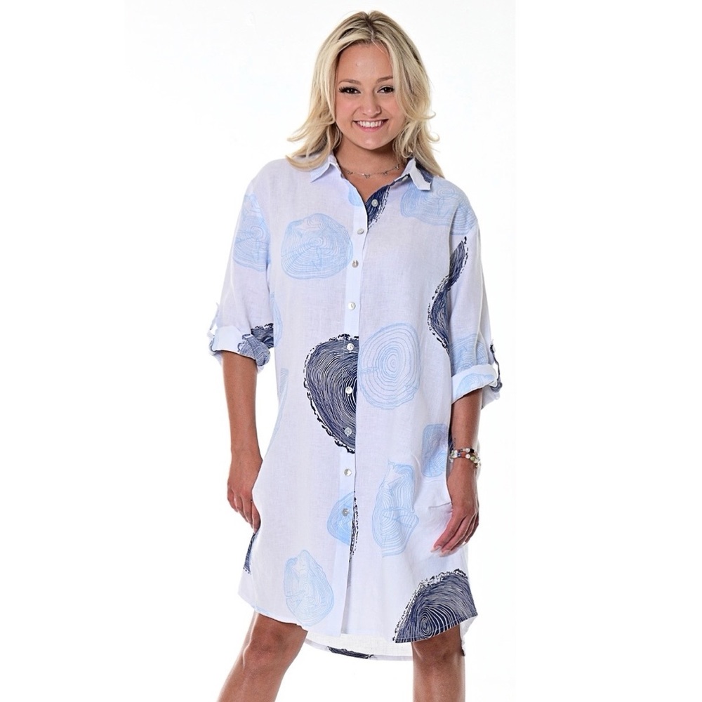 Linen 3/4 sleeve dress